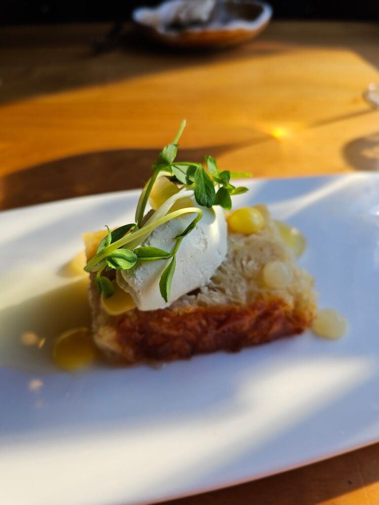 Lemon dessert at 5 Fishermen restaurant