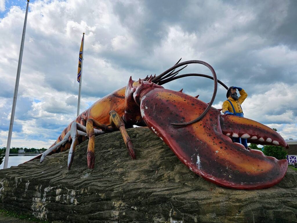 Giant Lobster Statue in Shediac, NB