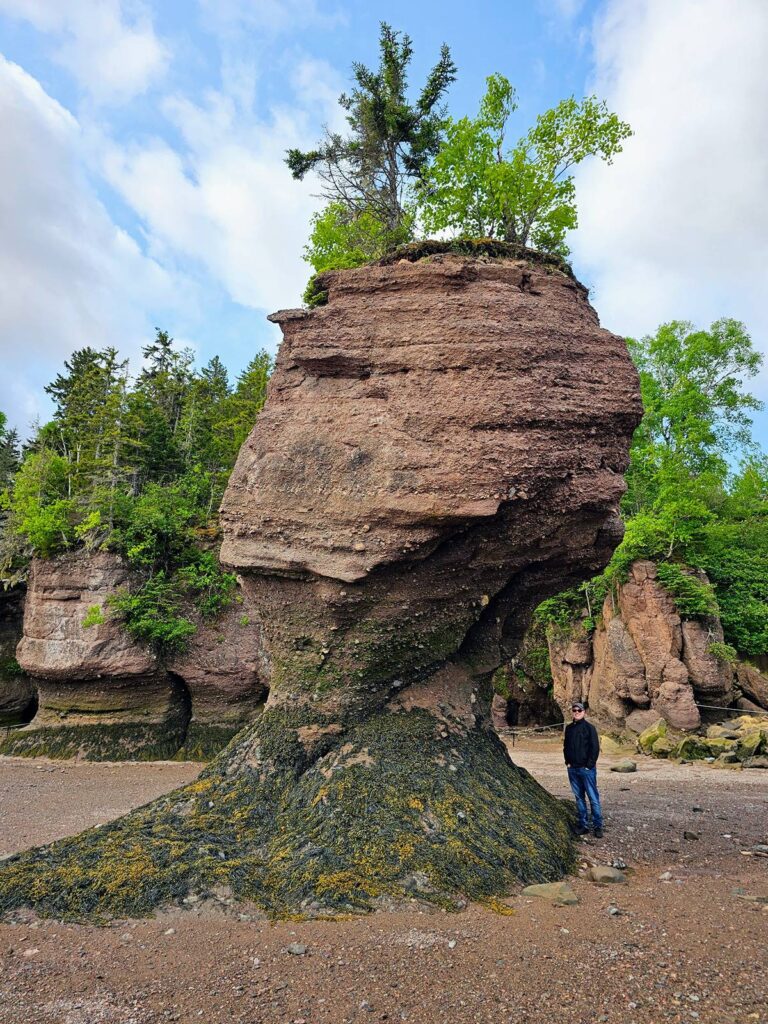 Ron at Hopewell Rocks in Bay of Fundy, New Brunswick