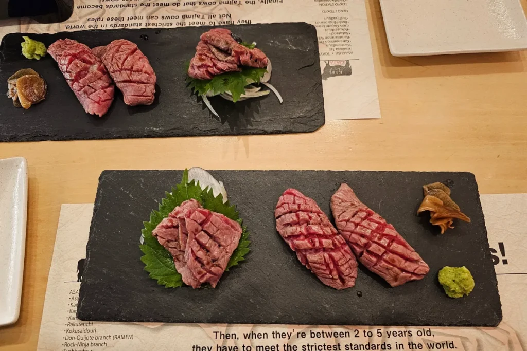 Kobe beef sushi